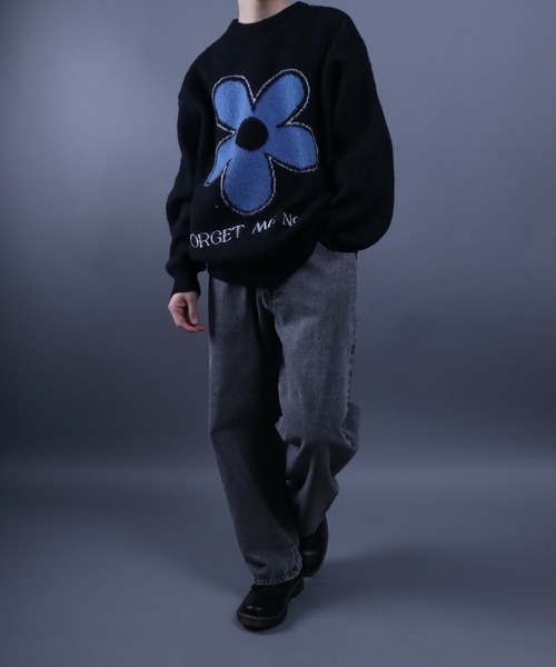 ANPAS(アンパス)の「Flower Jacquard Pullover Knit/フラワー ジャガード プルオーバー ニット(ニット/セーター・メンズ・ホワイト/ブラック/ネイビー・M/L)」の17枚目の写真