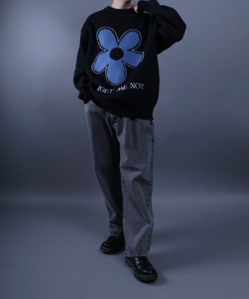 ANPAS(アンパス)の「Flower Jacquard Pullover Knit/フラワー ジャガード プルオーバー ニット(ニット/セーター・メンズ・ホワイト/ブラック/ネイビー・M/L)」の18枚目の写真