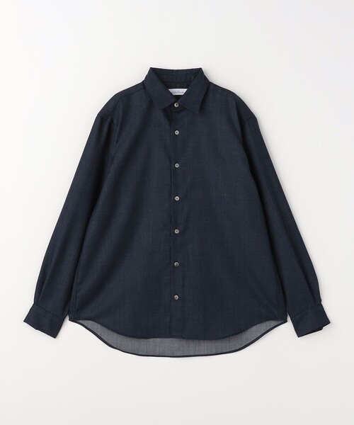 green label relaxing（グリーンレーベルリラクシング）の「TW ツイル デニムライク オーバーシャツ -ハンドウォッシャブル・ストレッチ-（シャツ/ブラウス・メンズ・ネイビー/ブラック・L/M/S/XL）」の8枚目の写真