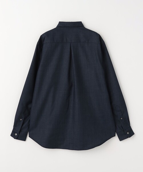 green label relaxing（グリーンレーベルリラクシング）の「TW ツイル デニムライク オーバーシャツ -ハンドウォッシャブル・ストレッチ-（シャツ/ブラウス・メンズ・ネイビー/ブラック・L/M/S/XL）」の9枚目の写真