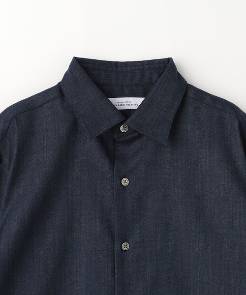 green label relaxing（グリーンレーベルリラクシング）の「TW ツイル デニムライク オーバーシャツ -ハンドウォッシャブル・ストレッチ-（シャツ/ブラウス・メンズ・ネイビー/ブラック・L/M/S/XL）」の10枚目の写真