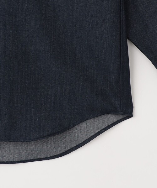 green label relaxing（グリーンレーベルリラクシング）の「TW ツイル デニムライク オーバーシャツ -ハンドウォッシャブル・ストレッチ-（シャツ/ブラウス・メンズ・ネイビー/ブラック・L/M/S/XL）」の12枚目の写真