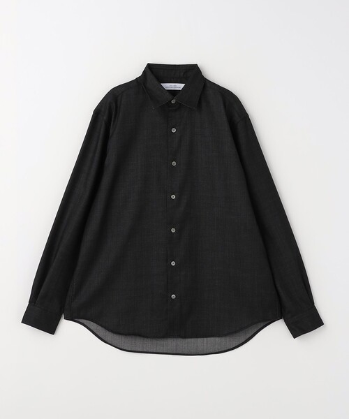 green label relaxing（グリーンレーベルリラクシング）の「TW ツイル デニムライク オーバーシャツ -ハンドウォッシャブル・ストレッチ-（シャツ/ブラウス・メンズ・ネイビー/ブラック・L/M/S/XL）」の14枚目の写真