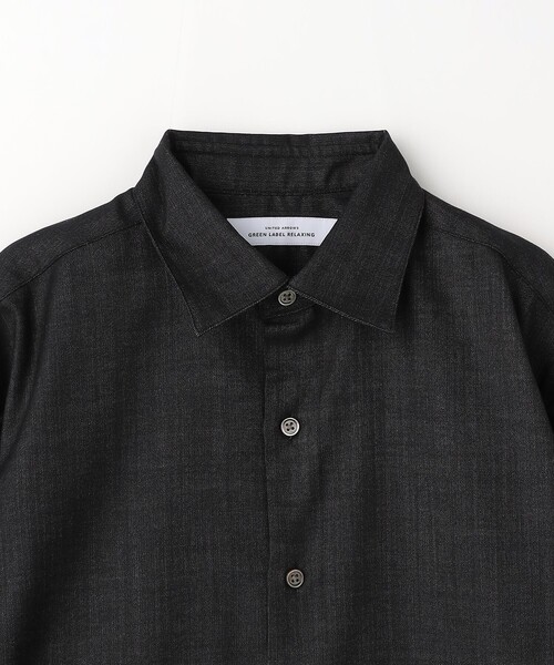 green label relaxing（グリーンレーベルリラクシング）の「TW ツイル デニムライク オーバーシャツ -ハンドウォッシャブル・ストレッチ-（シャツ/ブラウス・メンズ・ネイビー/ブラック・L/M/S/XL）」の16枚目の写真