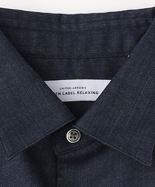 green label relaxing（グリーンレーベルリラクシング）の「TW ツイル デニムライク オーバーシャツ -ハンドウォッシャブル・ストレッチ-（シャツ/ブラウス・メンズ・ネイビー/ブラック・L/M/S/XL）」の18枚目の写真
