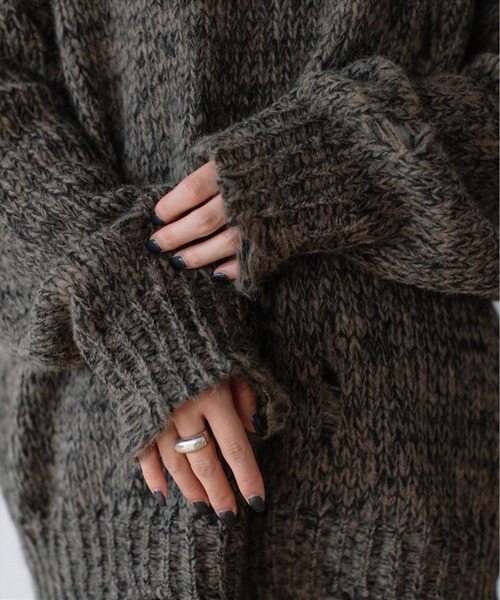 SUWDEE（スーディー）の「damage knit（ニット/セーター・レディース・グリーン/チャコールグレー・FREE）」の16枚目の写真