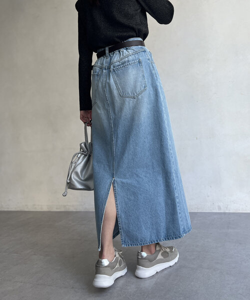 デニム　ロングスカート　24 新品　フォロー割-200円 拘りのデニムスカート見つけた！デニム ロングスカート スカート[品番