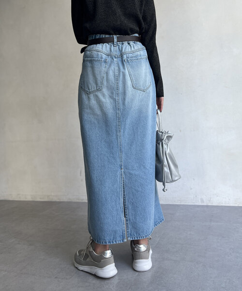 デニムロングスカート（スカート）｜Chez toi（シェトワ）の