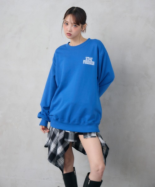 ENVYM（アンビー）の「バックデザインビッグスウェット（スウェット・レディース・ブルー/ブラック/ホワイト・FREE）」の15枚目の写真