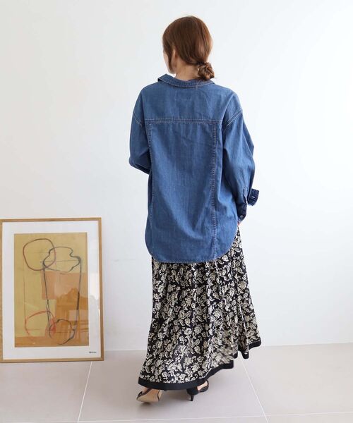 le.coeur blanc（ルクールブラン）の「Fanaka ビンテージモチーフプリントスカート（スカート・レディース・ベージュ系その他2/ブラック系その他・38）」の16枚目の写真