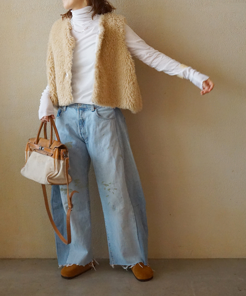 JOURNAL STANDARD LUXE(ジャーナルスタンダード ラックス)の「エアジャージー タートルネックプルオーバー(ジャージ・レディース・ブラック/ホワイト・FREE)」の8枚目の写真