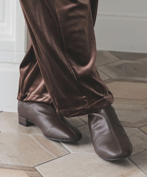 DONOBAN（ドノバン）の「スクエアトゥローブーツ（ブーツ・レディース・アイボリー/ブラック/ブラウン・M/S/LL/L）」の19枚目の写真