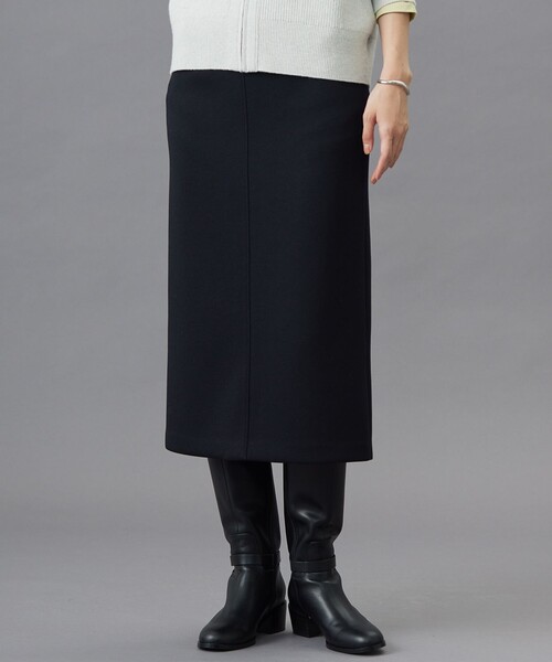 J.PRESS Ladies(J.プレス レディス)の「【WEB限定カラーあり・洗える】ダンボール ナロー スカート(スカート・レディース・グレー系/ワイン系/ライトグリーン系/ブラック系/ライトグレー系・XS)」の3枚目の写真