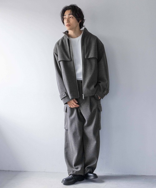 LOWRYS FARM(ローリーズファーム)の「ウールライクカーゴパンツ 116659(カーゴパンツ・メンズ・グレー/ブラック・MEDIUM/LARGE)」の4枚目の写真