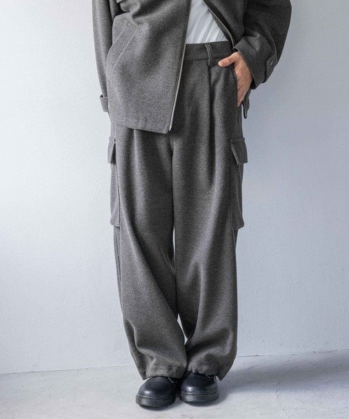 LOWRYS FARM(ローリーズファーム)の「ウールライクカーゴパンツ 116659(カーゴパンツ・メンズ・グレー/ブラック・MEDIUM/LARGE)」の6枚目の写真