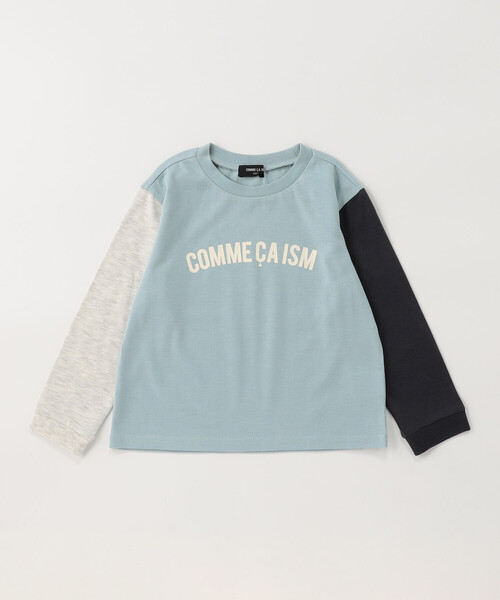 COMME CA ISM（コムサイズム）の「ロゴプリント長袖Tシャツ（Tシャツ/カットソー・キッズ・ネイビー系/ブラック/ピンク系その他/ホワイト系その他/サックスブルー系・100cm/110cm/120cm/130cm/140cm/150cm）」の4枚目の写真