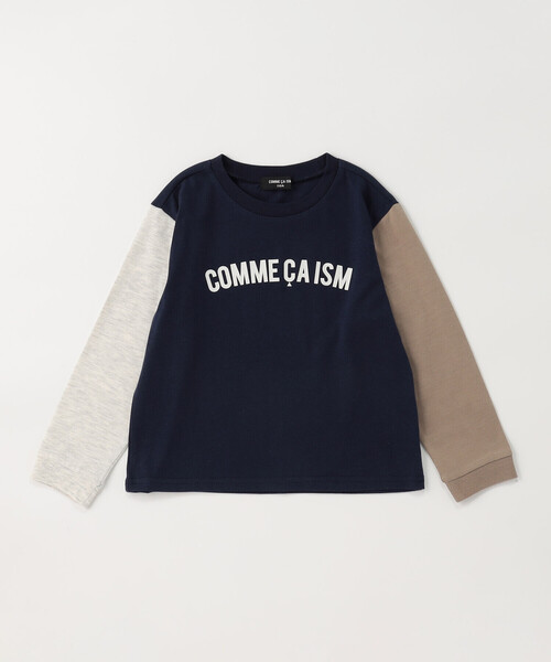 COMME CA ISM（コムサイズム）の「ロゴプリント長袖Tシャツ（Tシャツ/カットソー・キッズ・ネイビー系/ブラック/ピンク系その他/ホワイト系その他/サックスブルー系・100cm/110cm/120cm/130cm/140cm/150cm）」の3枚目の写真