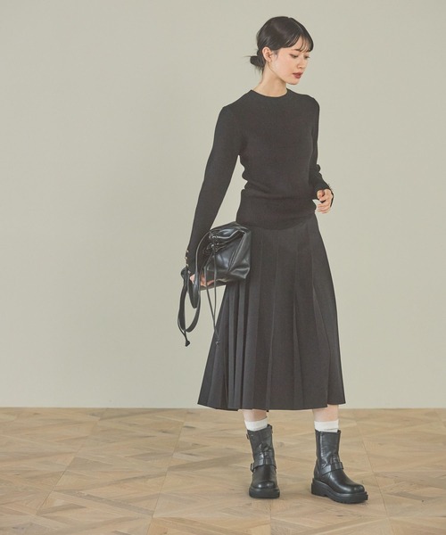 LAKOLE（ラコレ）の「プリーツミディスカート / 149571（スカート・レディース・ブラウン/グレー/ブラック・SMALL/MEDIUM）」の8枚目の写真