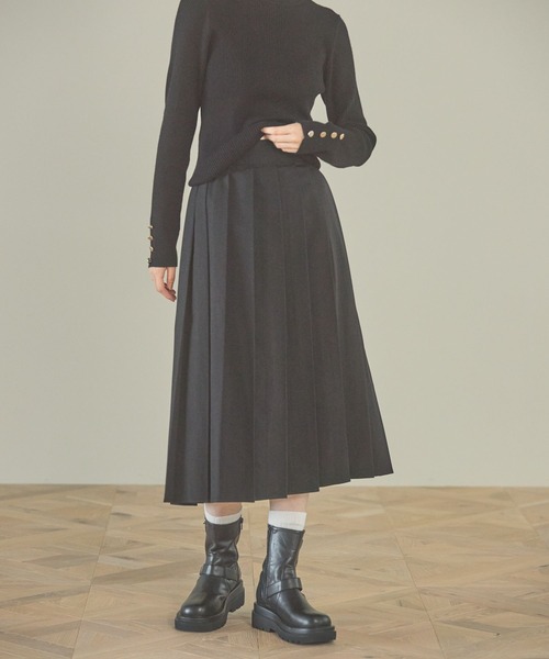 LAKOLE（ラコレ）の「プリーツミディスカート / 149571（スカート・レディース・ブラウン/グレー/ブラック・SMALL/MEDIUM）」の10枚目の写真