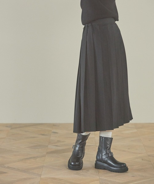 LAKOLE（ラコレ）の「プリーツミディスカート / 149571（スカート・レディース・ブラウン/グレー/ブラック・SMALL/MEDIUM）」の11枚目の写真