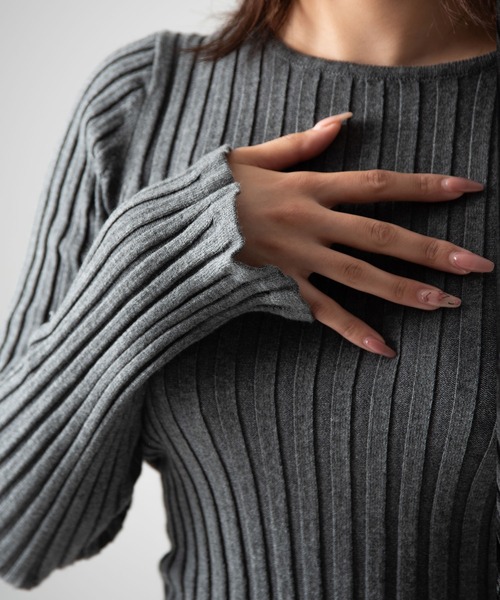 A'GEM/9 × .kom 『.KOM/ドットケーオーエム』 クロップバックリボントップス（ニット/セーター）｜.KOM（ドットコム）