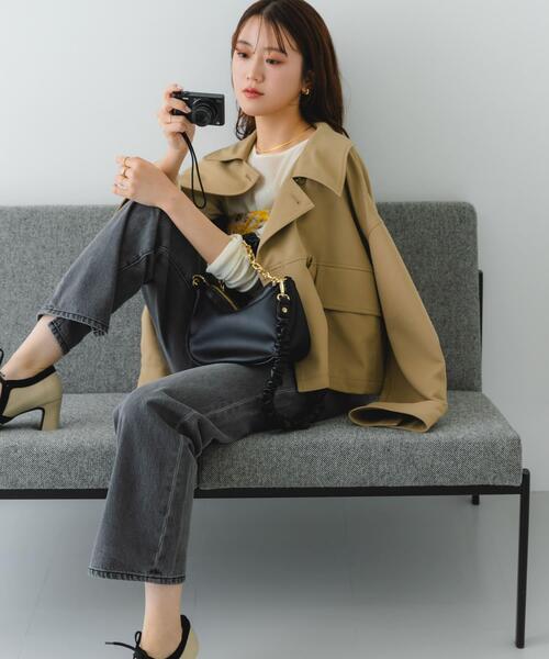 RODE SKO（ロデスコ）の「2WAYチェーンラウンドショルダーバッグ（ショルダーバッグ・レディース・ブラック/ベージュ系その他・ONE）」の4枚目の写真