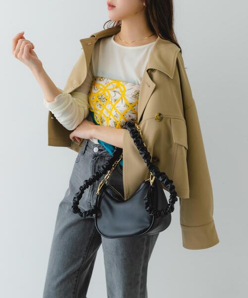 RODE SKO（ロデスコ）の「2WAYチェーンラウンドショルダーバッグ（ショルダーバッグ・レディース・ブラック/ベージュ系その他・ONE）」の5枚目の写真