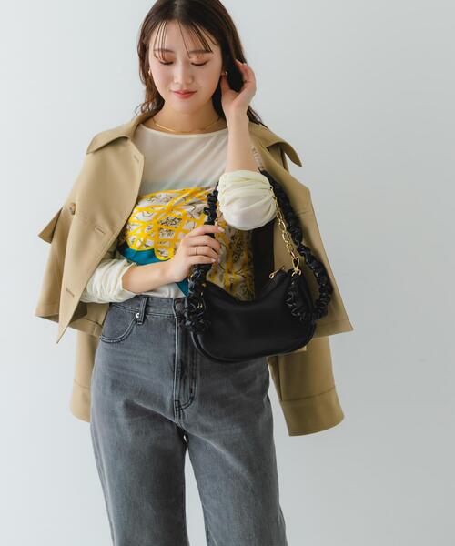 RODE SKO（ロデスコ）の「2WAYチェーンラウンドショルダーバッグ（ショルダーバッグ・レディース・ブラック/ベージュ系その他・ONE）」の6枚目の写真