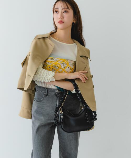 RODE SKO（ロデスコ）の「2WAYチェーンラウンドショルダーバッグ（ショルダーバッグ・レディース・ブラック/ベージュ系その他・ONE）」の7枚目の写真