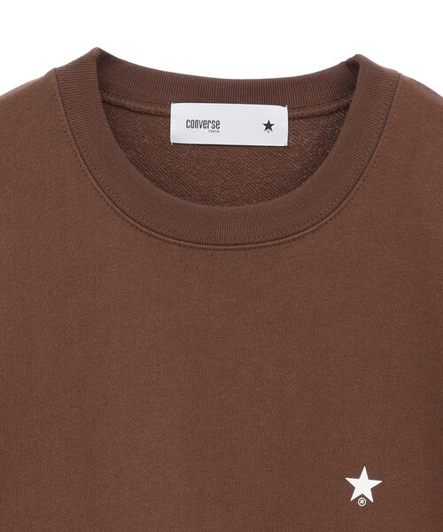 CONVERSE TOKYO(コンバーストウキョウ)の「【限定展開】ONE POINT DESIGN SWEAT(スウェット・レディース・ホワイト/ベージュ/ブラック/ブラウン・LARGE/SMALL/MEDIUM)」の6枚目の写真