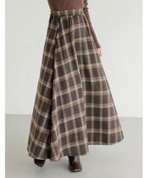 Re:EDIT | [2024-25 WINTER COLLECTION][低身長サイズ有]起毛チェックフレアスカート(スカート)