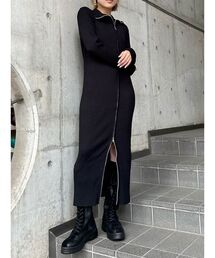 MURUA | アシメZIPニットワンピース(ワンピース)