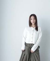 NATURAL BEAUTY BASIC | ◇ハートボタンニットジャケット(カーディガン/ボレロ)