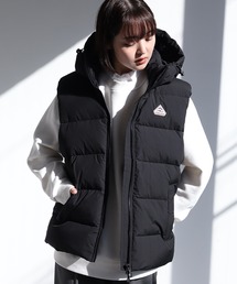 【美品】ピレネックス Pyrenex ダウンベスト レディース　ブラック ブラック（黒）系 PYRENEX(ピレネックス) ダウンベスト