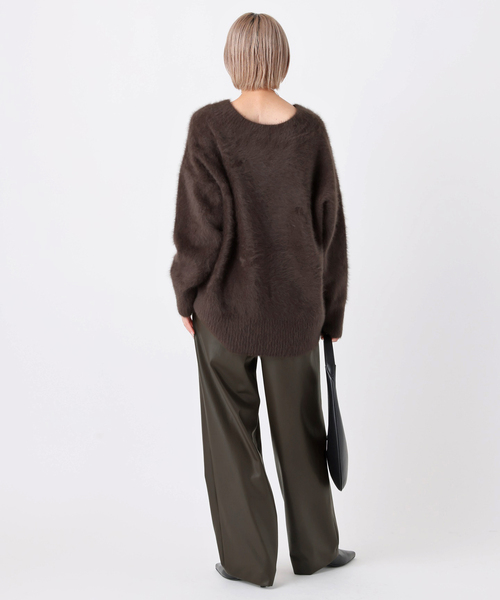 AP STUDIO（エーピーストゥディオ）の「レザーライクイージーパンツ（スラックス・レディース・ブラウン/ブラック・36/38）」の18枚目の写真