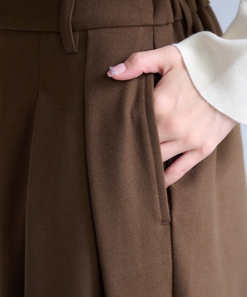 ツータック起毛スラックスパンツ（スラックス）｜PUAL CE CIN