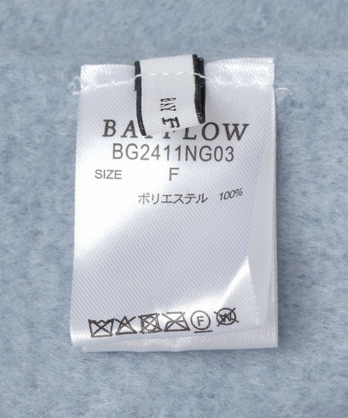 BAYFLOW（ベイフロー）の「[今年らしいボリューム感]ロゴ刺繍マフラー（マフラー・レディース・オフホワイト/サックスブルー・FREE）」の14枚目の写真