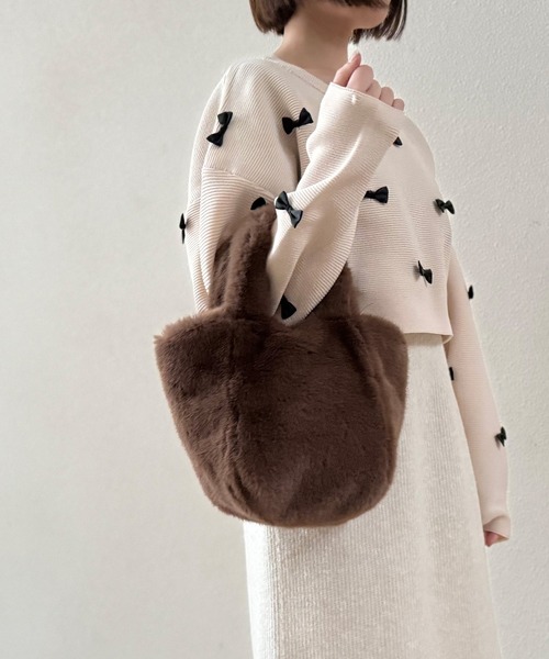 NOLITA LABORATORY（ノリータラボラトリー）の「【 NOLITA / ノリータ ふわふわハンドバッグ（ハンドバッグ・レディース・ブラック/ブラウン/ベージュ・FREE）」の11枚目の写真