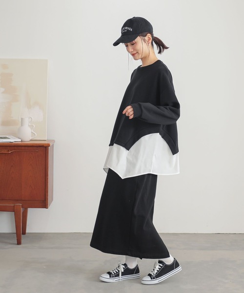 n'OrLABEL（ノアールレーベル）の「『シャツドッキングスウェット』（スウェット・レディース・アイボリー/杢グレー/ブラック・FREE）」の15枚目の写真