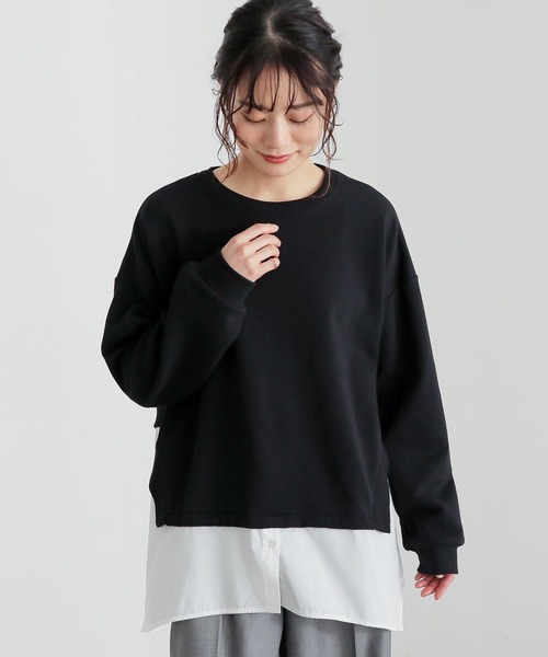 シャツドッキングスウェット』（スウェット）｜n'OrLABEL（ノアール