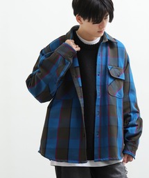 【Toucan Surfing】 ヘビーネル 裏起毛 長袖 CPOシャツ 綿100