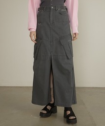 PRANK PROJECT(vNvWFNg)̃EHbVhJ[S|Pbg}LVXJ[g / Washed Cargo Pocket Maxi Skirt(XJ[g)