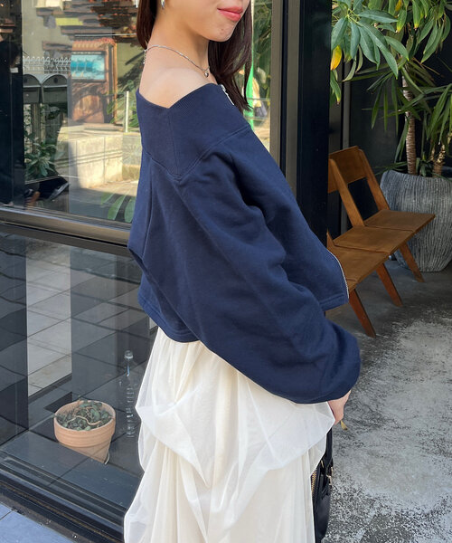 ジップオフショルスウェット（Tシャツ/カットソー）｜Chico（チコ）の