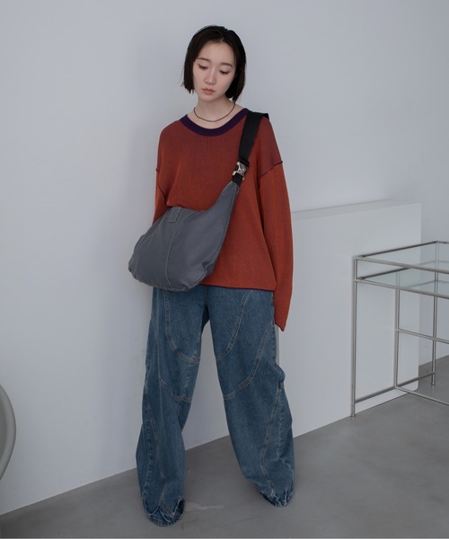 VACANCY（ヴァカンシー）の「ビーガンレザーハーフムーンバッグ（ショルダーバッグ・レディース・ブラック/チャコールグレー/シルバー・FREE）」の22枚目の写真