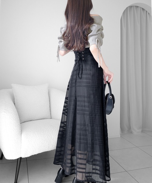❪美品 完売 60%OFF❫DelyleNOIR オフショルパフスリーブワンピ セール】【mily bilet】1枚で映える主役級。オフショル2wayパフ