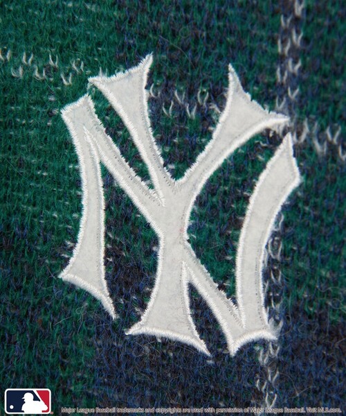 セール】MLB別注 アソートジャガードロゴニットカーディガン
