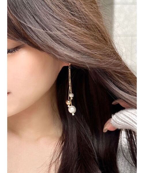 RESEXXY(リゼクシー)の「パールポイントピアス(ピアス(両耳用)・レディース・ゴールド/シルバー・FREE)」の1枚目の写真