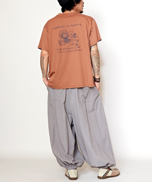 チャイハネ（チャイハネ）の「【チャイハネ】ツルドールメンズTシャツ（Tシャツ/カットソー・メンズ・ライトグリーン/ブラウン・M/L）」の3枚目の写真