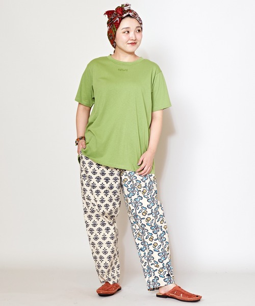 チャイハネ（チャイハネ）の「【チャイハネ】ツルドールメンズTシャツ（Tシャツ/カットソー・メンズ・ライトグリーン/ブラウン・M/L）」の7枚目の写真