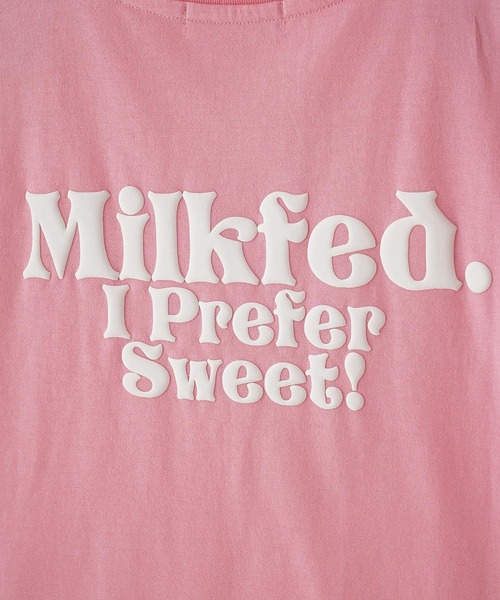MILKFED.（ミルクフェド）の「I PREFER SWEET WIDE S/S TEE（Tシャツ/カットソー・レディース・ホワイト/ブラック/ライトピンク・ONE SIZE）」の12枚目の写真